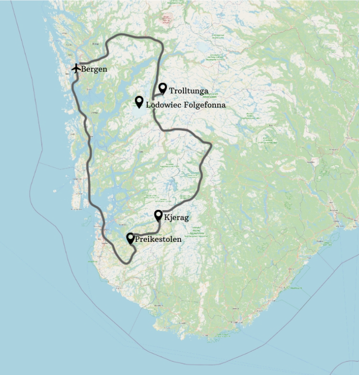 Wędrówki wśród fiordów południowej Norwegii