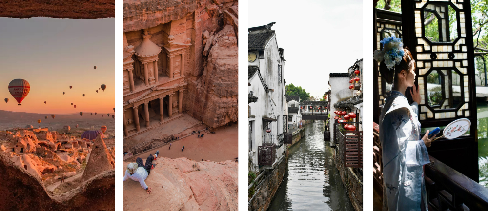 Petra, Kapadocja i Suzhou
