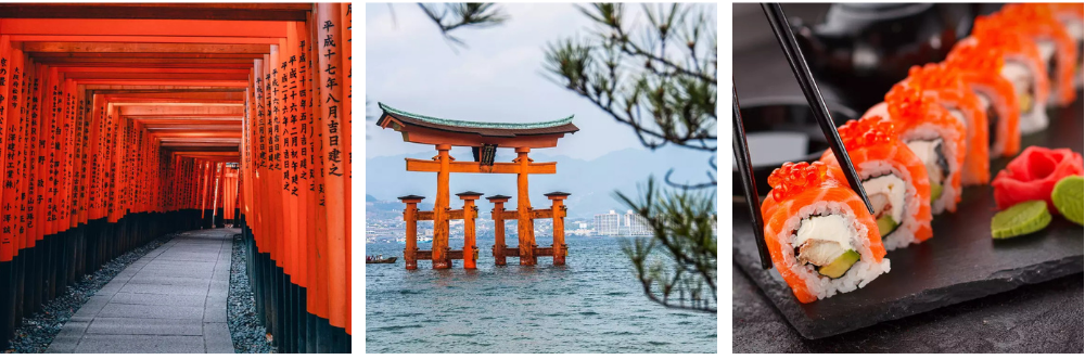 Brama Tori i świątynie w Japonii