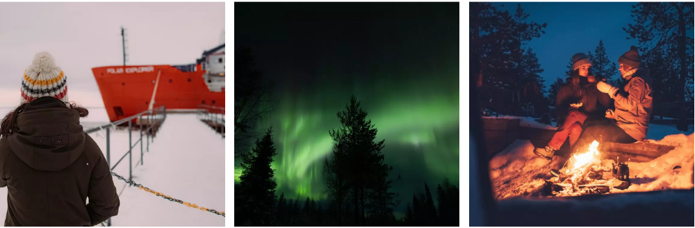 Laponia, Zorza, Zaprzęgi Husky