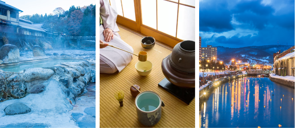 Zimowa Japonia, onsen, gorące źródła